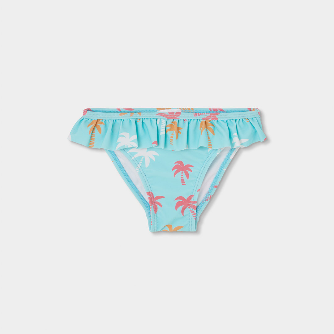 3331669806_a Culetin Boboli para niña con volante y estampado de palmeras