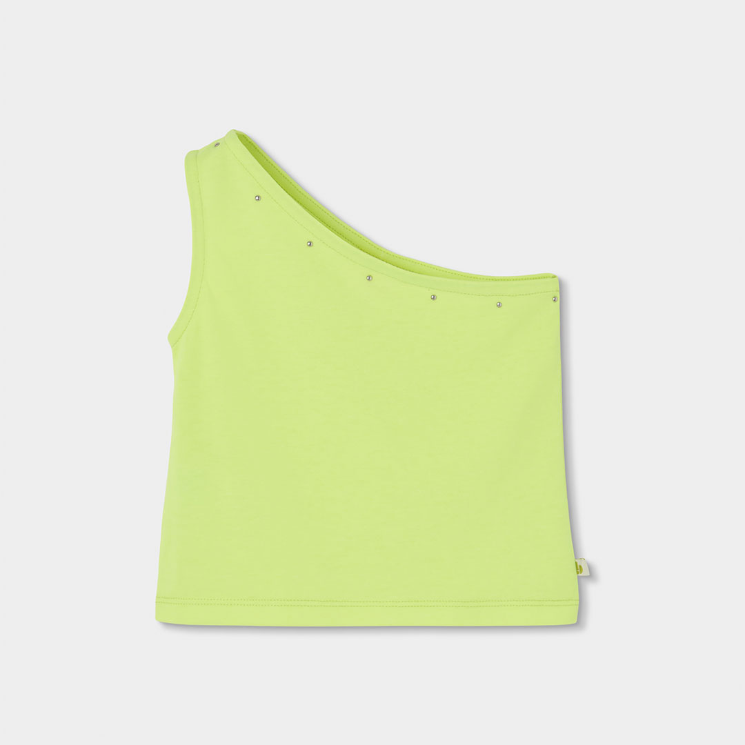 4230214619_a Camiseta Boboli de un hombro para niña en verde neón