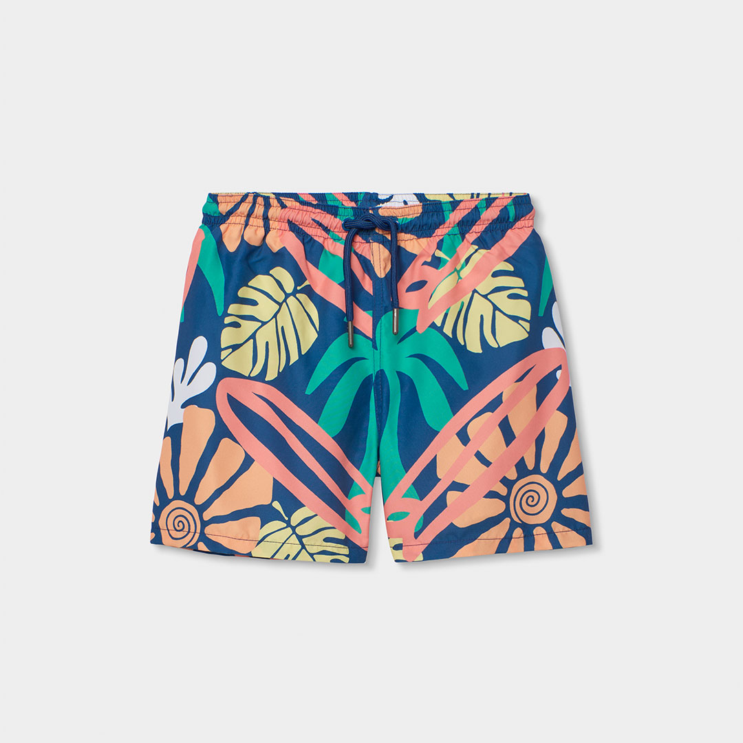 6131782559_a Bañador Boboli azul para niño de secado rápido sufero