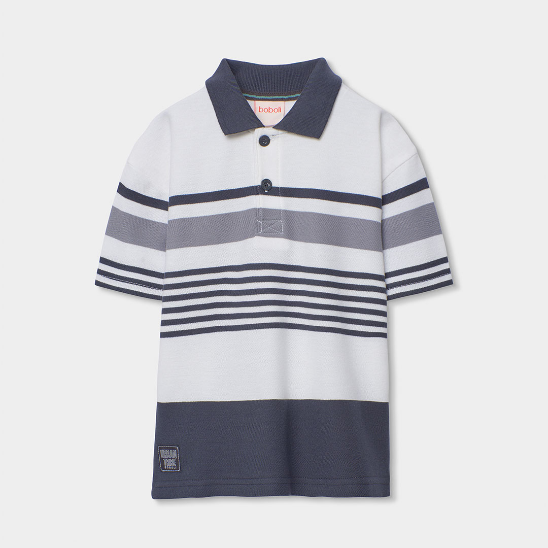 8530739819_a Polo Boboli de algodón para niño de rayas