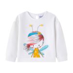 Sudadera en blanco indio para bebé niña